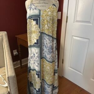 Gilli Blue and Cream Halter Dress